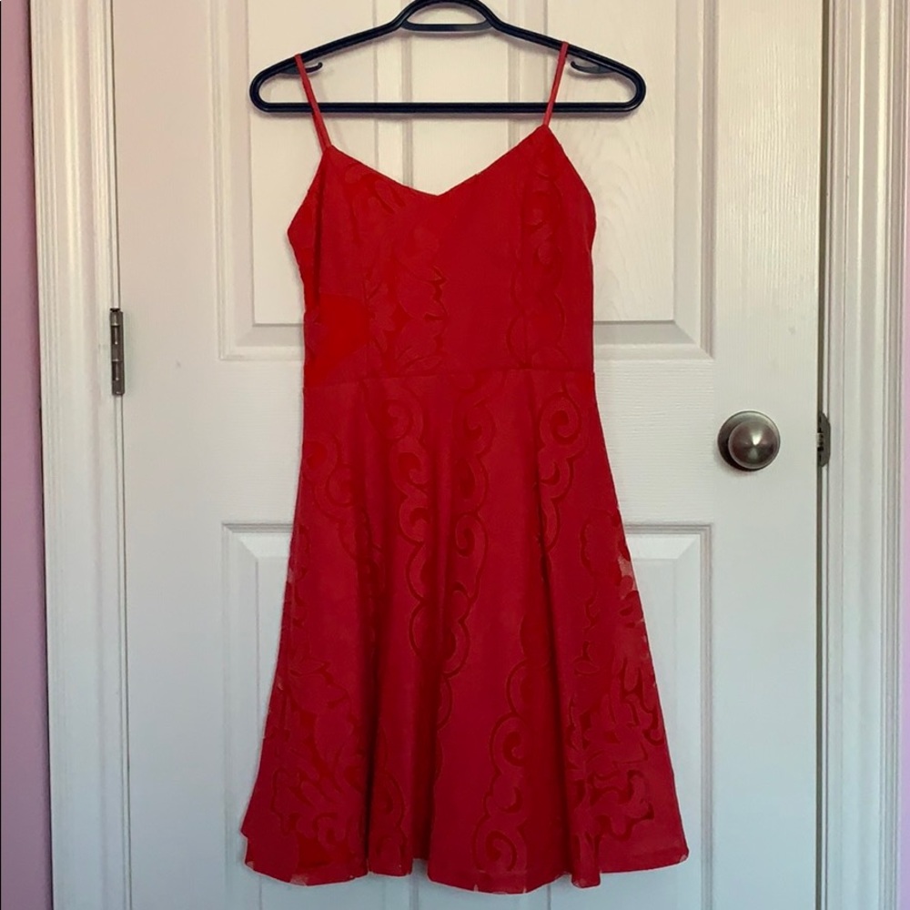 Red Cami Lace Dress